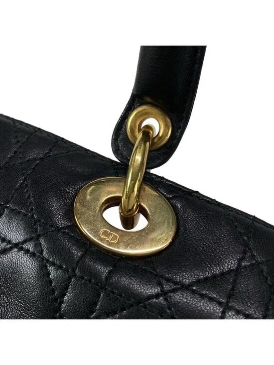 ★SOLD★ Dior Handbag Lady Bag Black Leather - Picture 16 of 16